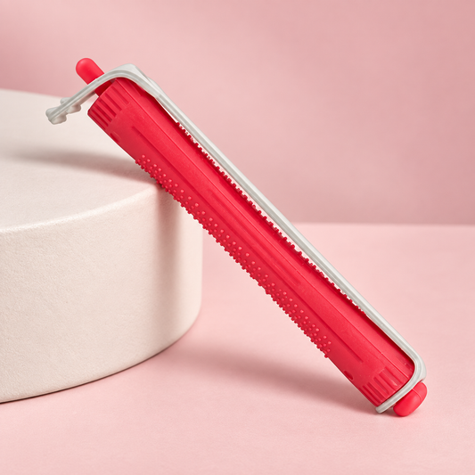 Hair FX Lightweight Perm Rods 12pk Hot Pink — studio product photograph