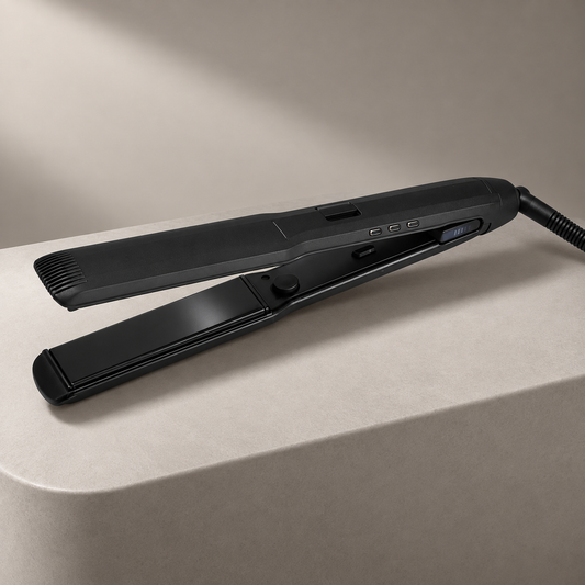 JRL Professional Midnight Shine Straight & Curl Iron — studio product photograph