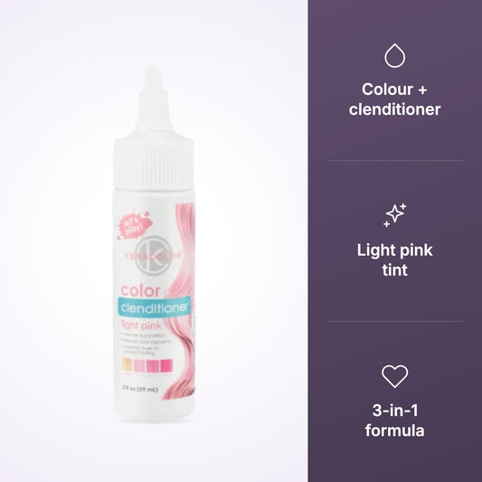 Keracolor Colour + Clenditioner Light Pink - 59ml
