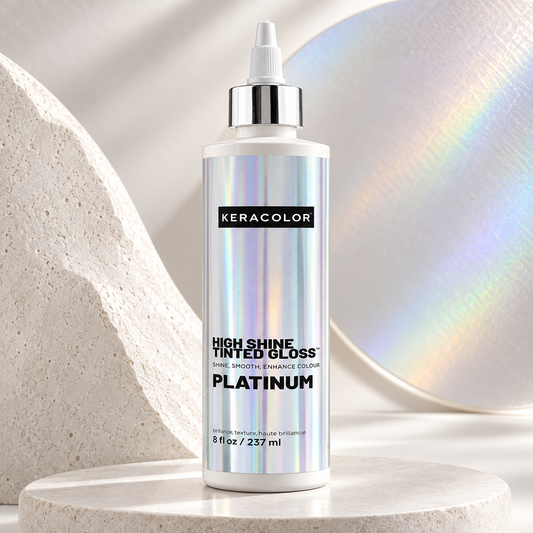 Keracolor High Shine Tinted Gloss Platinum โ studio product photograph