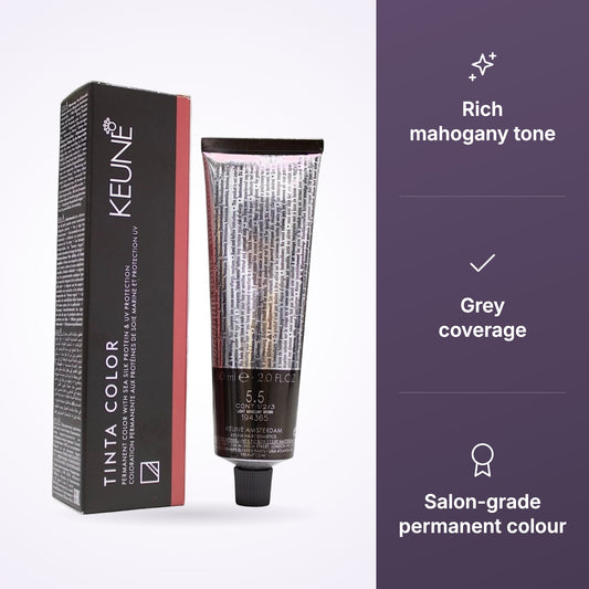 Keune Tinta Permanent Color 5.5 Light Mahogany Brown 2 oz