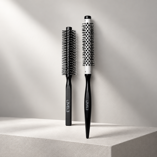 L3VEL3 Round Brush Set โ 2 Piece โ studio product photograph
