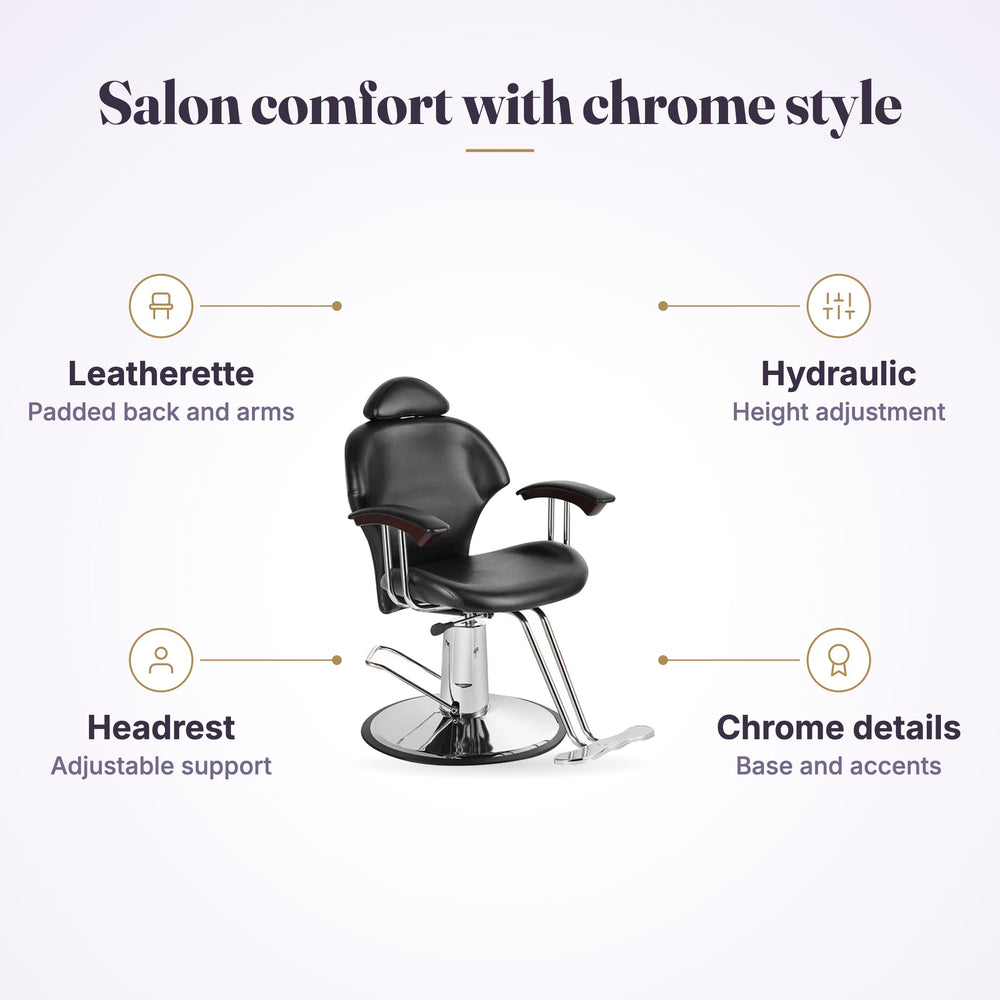 Liz Black Salon Styling Chair Y501, view 4