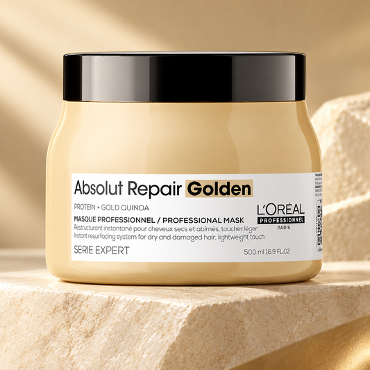 L'Oreal Professional Absolut Repair Golden Masque 500ml — studio product photograph