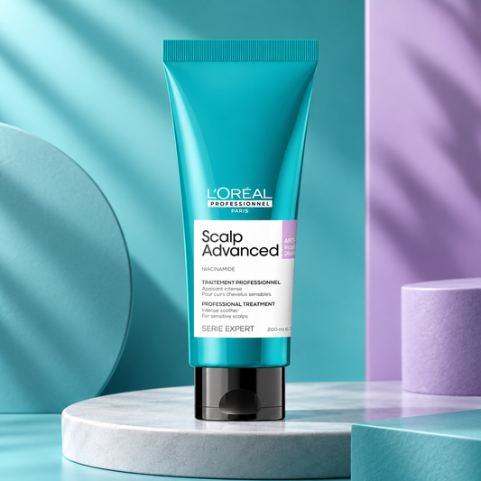 L’Oréal Scalp Advanced Anti-Discomfort Treatment 200ml — studio product photograph