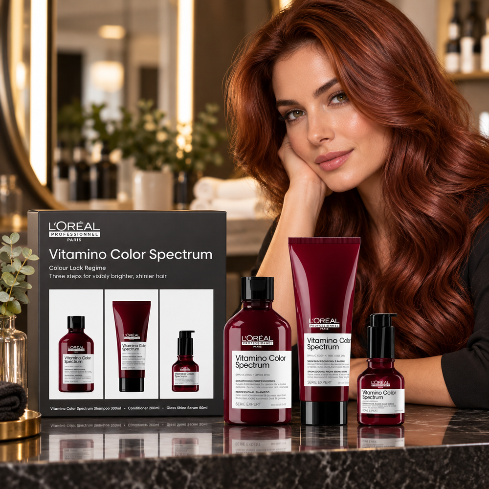 L'Oreal Professionnel Vitamino Color Spectrum Trio — model and salon context
