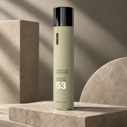 MOOD 53 Hairspray Extra Strong 500ml โ studio product photograph