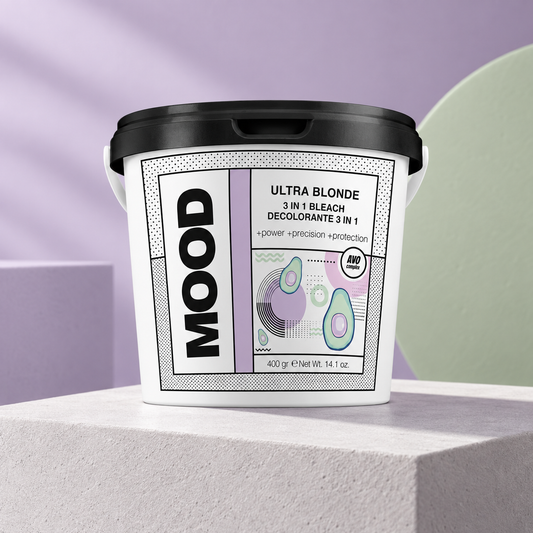 MOOD Ultra Blonde 3-in-1 Power Lightener 400g — studio product photograph