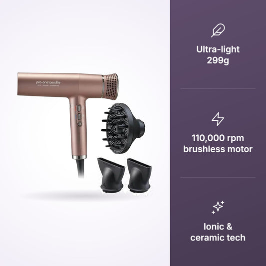 Pro-One Aerolite Hairdryer - Rose Gold