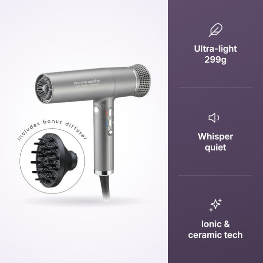 Pro-One Aerolite Hairdryer - Titanium