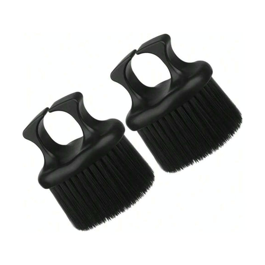 MV black finger-ring neck duster brush on a white background