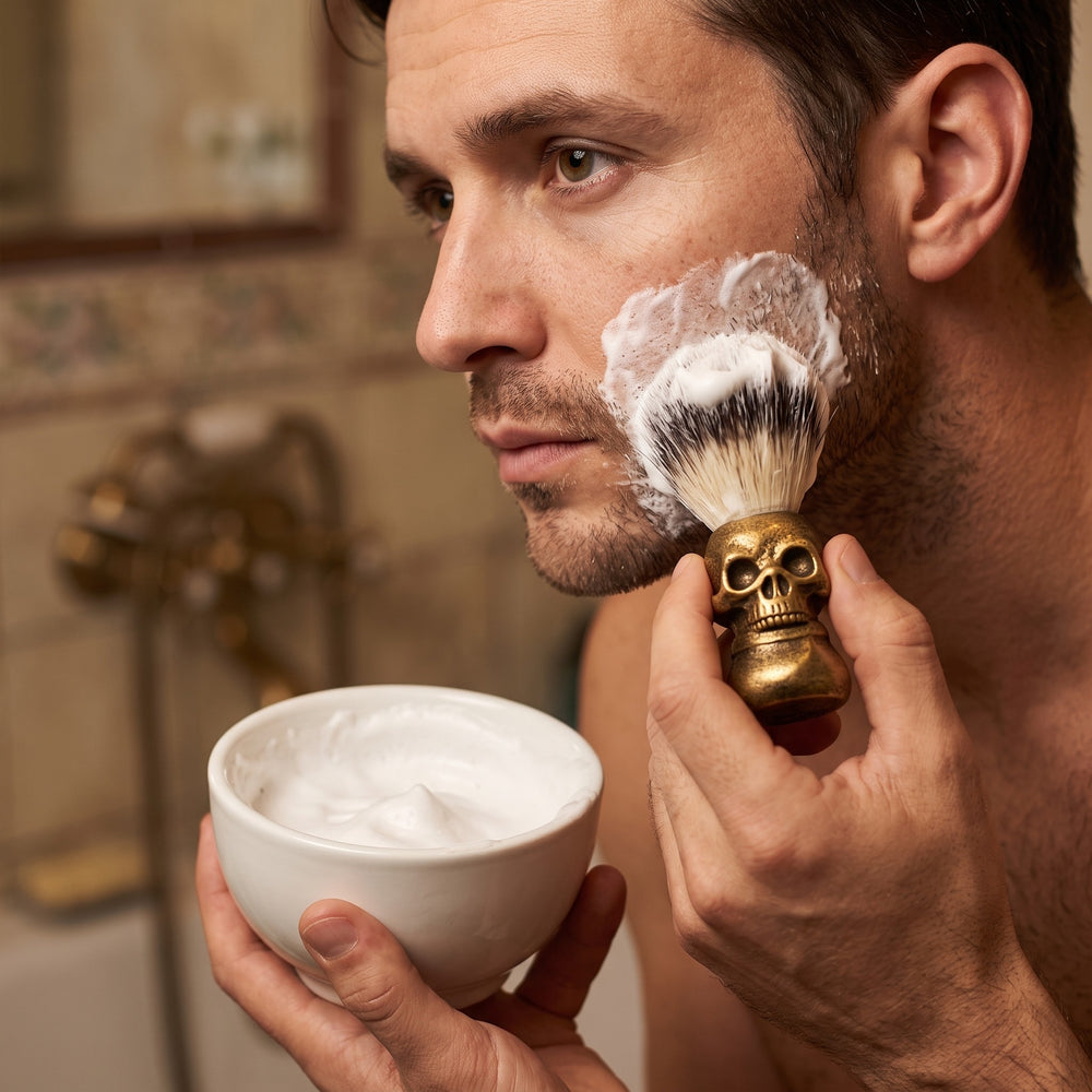 MV Skull Shaving Brush, view 4