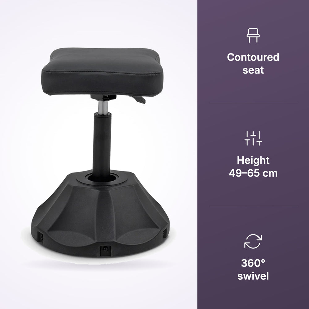 Tilt Square Stool Black, view 3