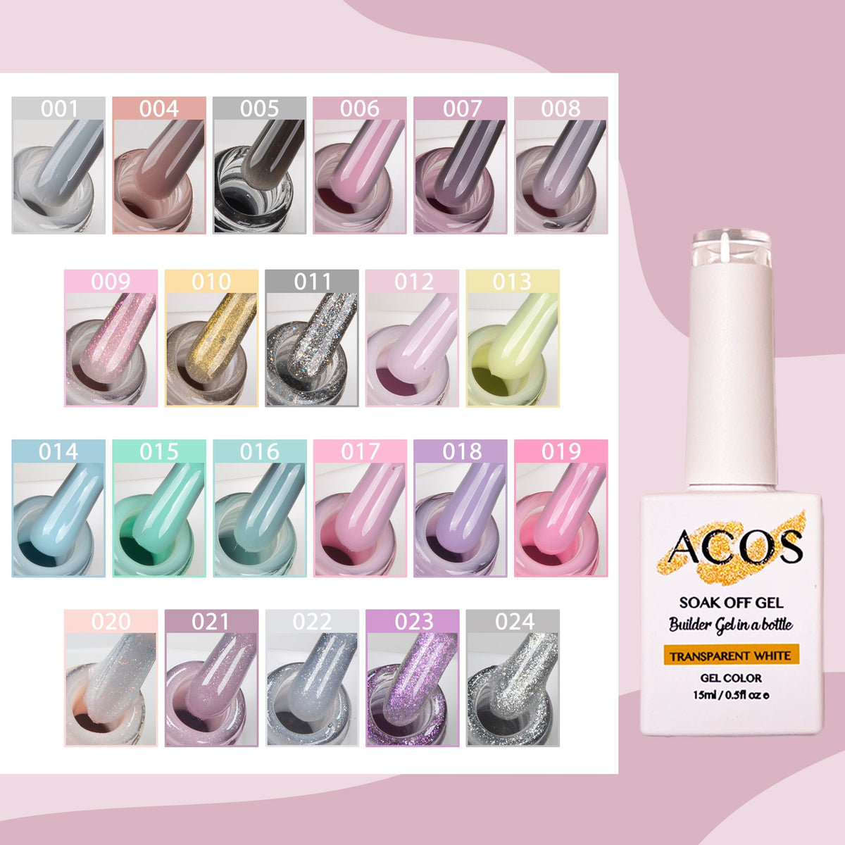 ACOS Builder Gel in a Bottle 15ml at MV Hair & Beauty, Adelaide