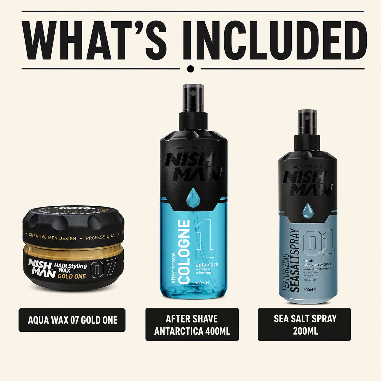 What is included in the Nish Man Fresh Style Trio
