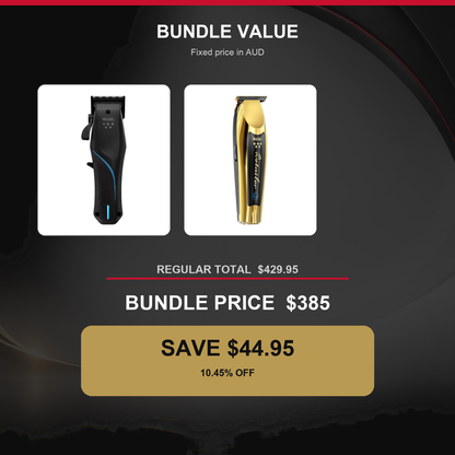 Wahl Vapor Cordless + Gold Detailer Duo value graphic showing $44.95 AUD savings