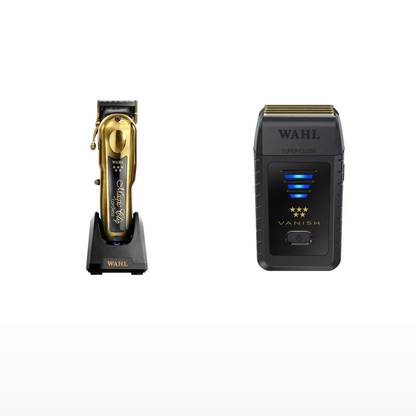 Wahl Gold Magic Clip + Vanish Shaver Duo exact products on a clean white background