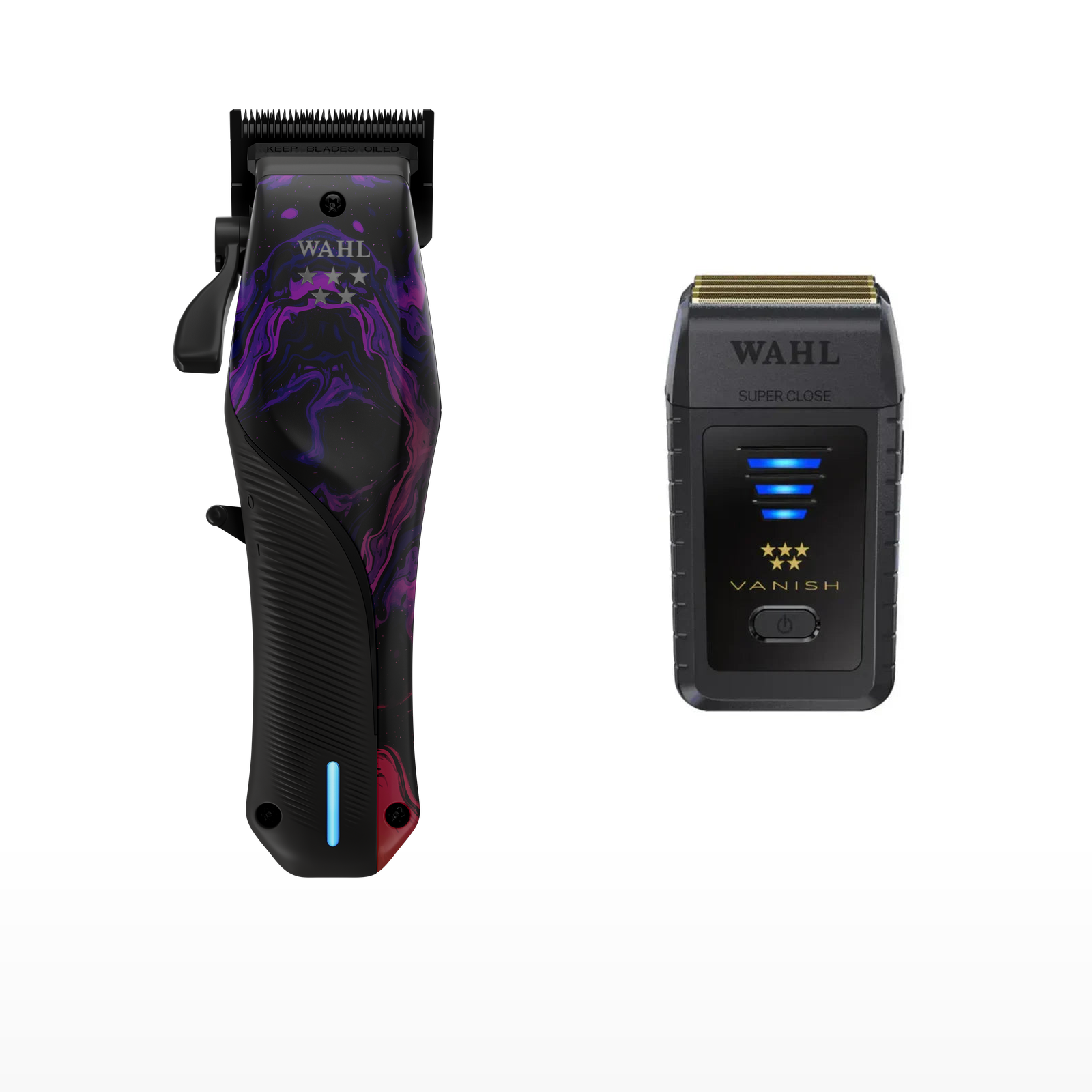 Wahl Vapor Space + Vanish Shaver Duo exact products on a clean white background