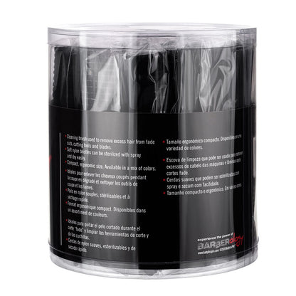 BaBylissPRO Barberology Fade Brush Black – 18 Pack Tub
