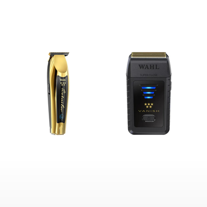 Wahl Gold Detailer + Vanish Shaver Duo exact products on a clean white background