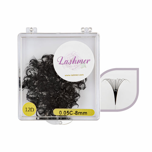 14D Loose Promade Fans | Lashmer | C, D Curl - 1000 Fans - Lashmer