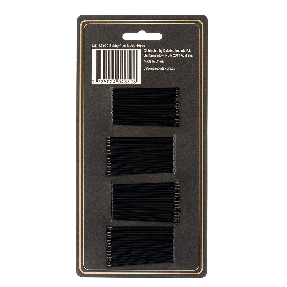 Premium Pin Company 999 2" Bobby Pins Black – 60 Pack