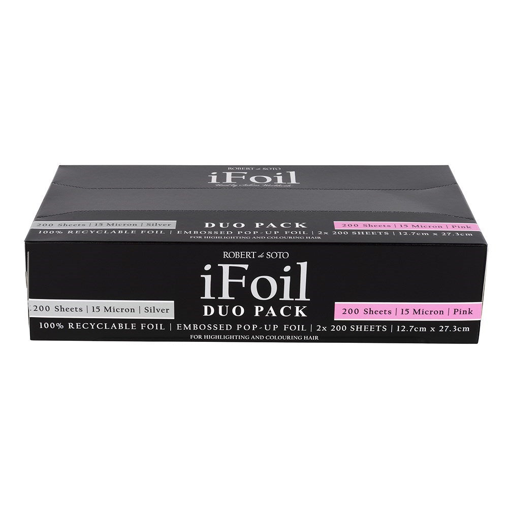 Robert de Soto iFoil Embossed Duo Pack – Silver & Pink 2 x 200 Sheets