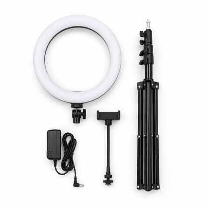18-inch LED ring light complete kit with tripod phone holder and power adapter