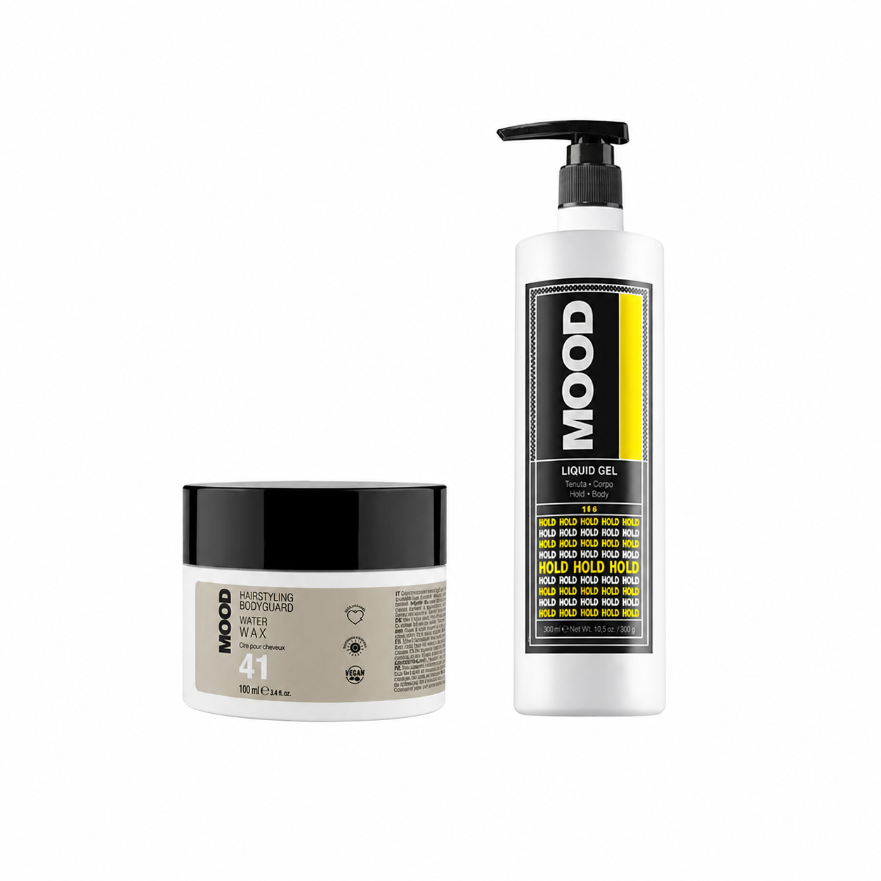 MOOD Wet Look Styling Duo complete bundle on white background