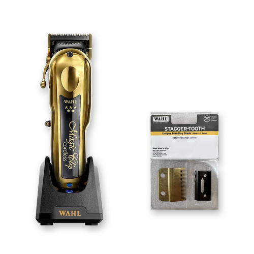 Wahl Gold Magic Clip + Stagger-Tooth Blending Blade exact products on a clean white background