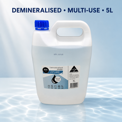 2Pure Demineralised Water 5L - mineral-free multi-use water