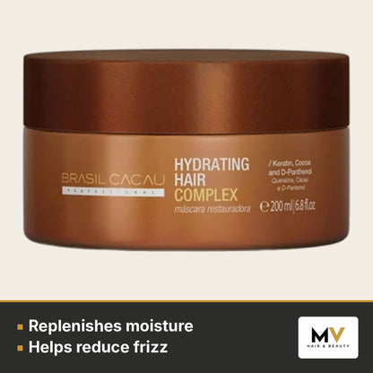 Brasil Cacau Anti Frizz Shampoo 300ml, Keratin Anti Frizz Conditioner 300ml & Hydrating Hair Complex 200ml Trio