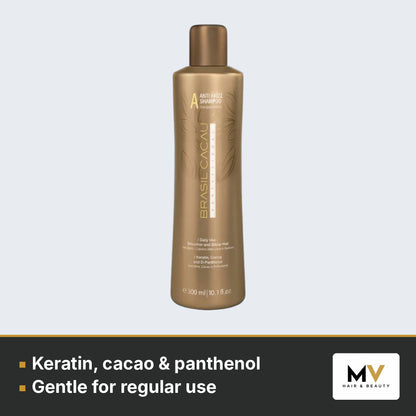 Brasil Cacau Anti Frizz Shampoo 300ml, Keratin Anti Frizz Conditioner 300ml & Hydrating Hair Complex 200ml Trio
