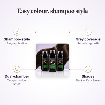 LEADERHAIR Instant Hair Dye Shampoo 3 Pack features overview