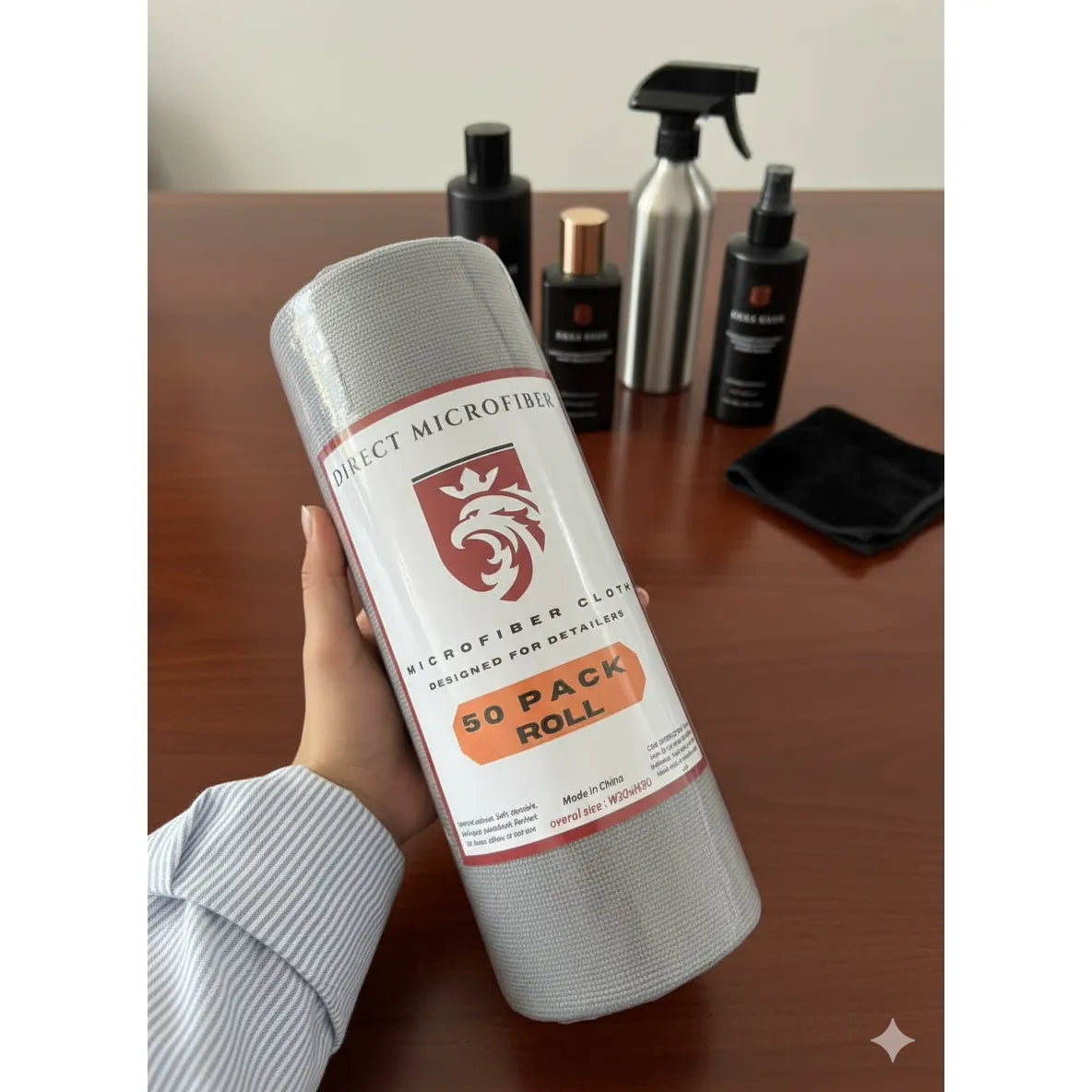 50-Sheet Microfiber Roll | 180 GSM | 30x30cm - MV hair and beauty