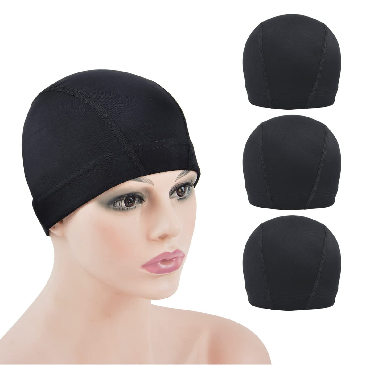 Stretchy Hair Cap – Black