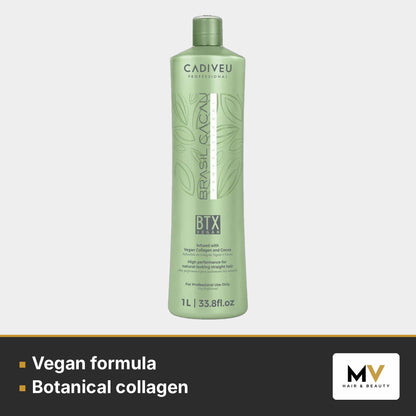 Brasil Cacau Anti-Residue Shampoo – Step 1 1000ml, BTX Vegan 1L & Deep Conditioning Mask – Step 3 1000ml Trio