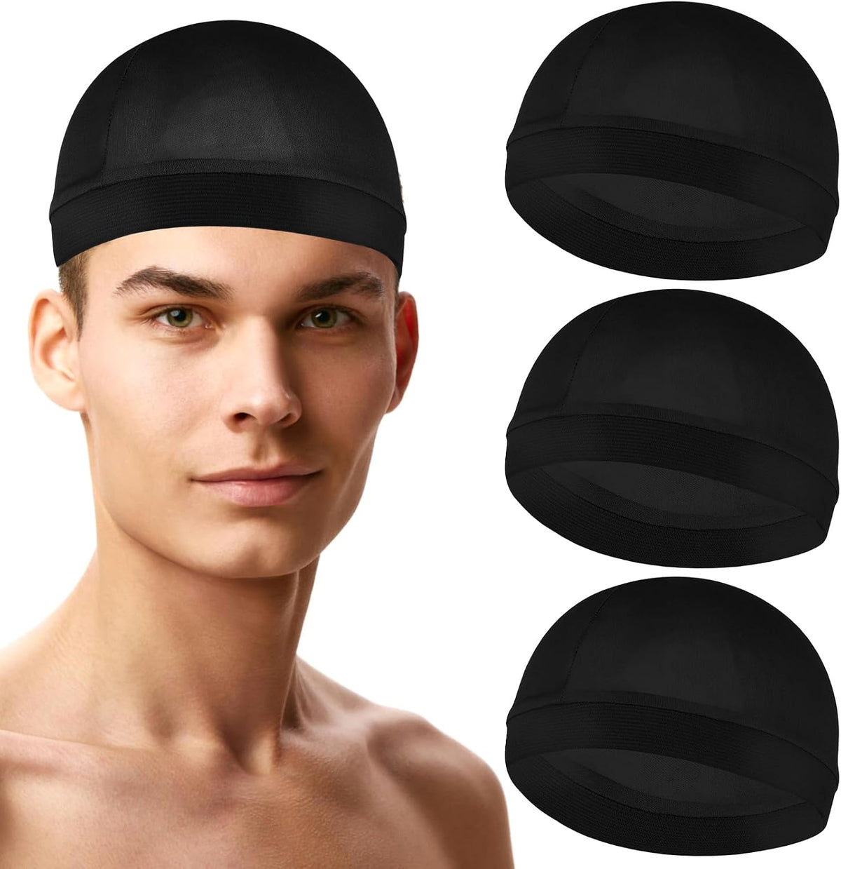 Stretchy Wave Cap – Black