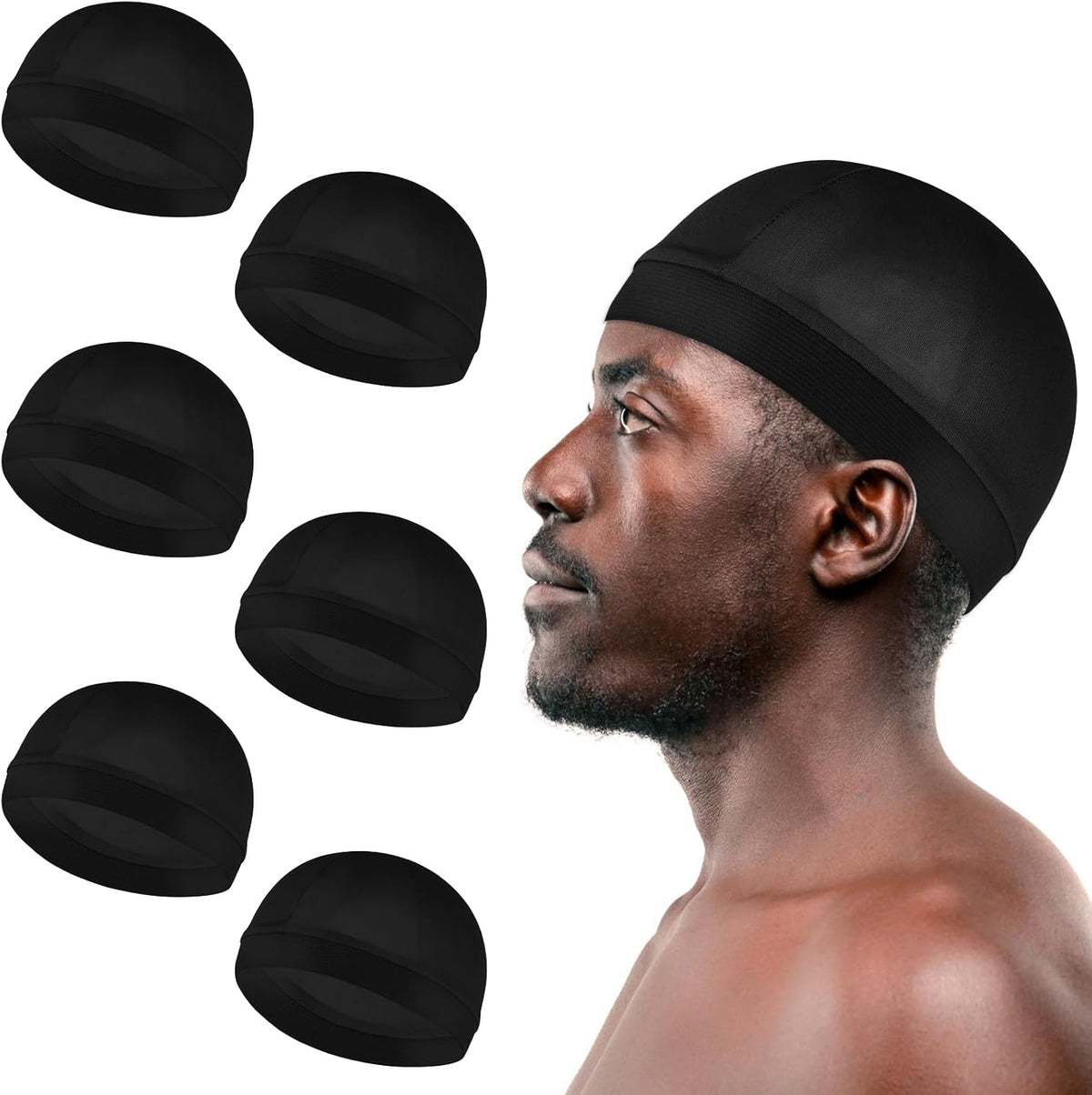 Stretchy Wave Cap – Black