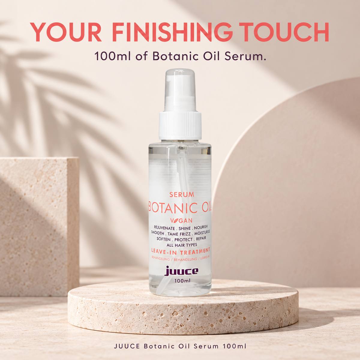 JUUCE Botanic Oil Serum 100ml: YOUR FINISHING TOUCH. 100ml of Botanic Oil Serum.
