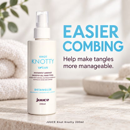 JUUCE Knot Knotty 200ml: EASIER COMBING. Help make tangles more manageable.