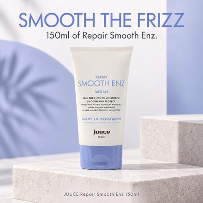 JUUCE Repair Smooth Enz 150ml: SMOOTH THE FRIZZ. 150ml of Repair Smooth Enz.