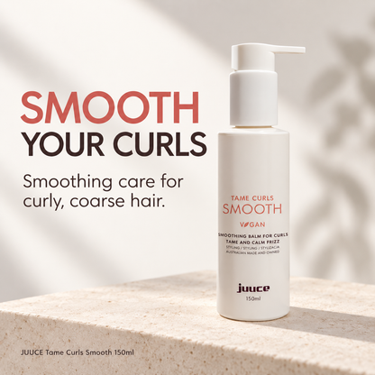 JUUCE Tame Curls Smooth 150ml: SMOOTH YOUR CURLS. Smoothing care for curly, coarse hair.