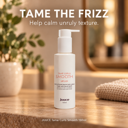 JUUCE Tame Curls Smooth 150ml: TAME THE FRIZZ. Help calm unruly texture.