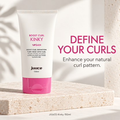 JUUCE Kinky 150ml: DEFINE YOUR CURLS. Enhance your natural curl pattern.