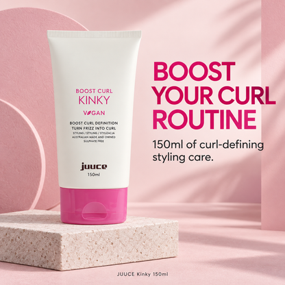 JUUCE Kinky 150ml: BOOST YOUR CURL ROUTINE. 150ml of curl-defining styling care.