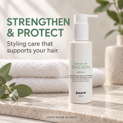 JUUCE Double Up 150ml: STRENGTHEN & PROTECT. Styling care that supports your hair.