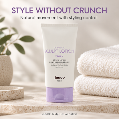 JUUCE Sculpt Lotion 150ml: STYLE WITHOUT CRUNCH. Natural movement with styling control.