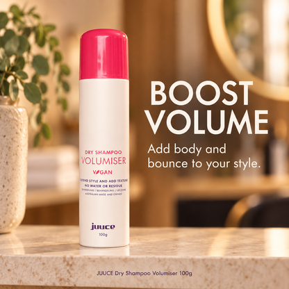 JUUCE Dry Shampoo Volumiser 100g: BOOST VOLUME. Add body and bounce to your style.