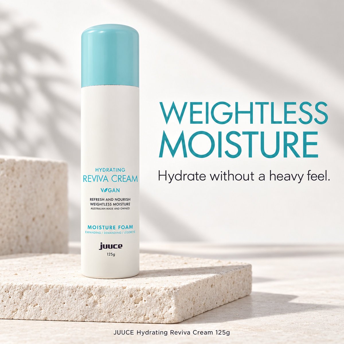 JUUCE Hydrating Reviva Cream 125g: WEIGHTLESS MOISTURE. Hydrate without a heavy feel.
